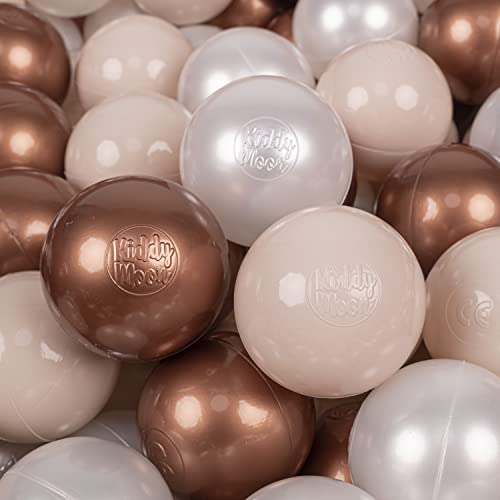 KiddyMoon 100 Balles/7Cm Balles Colorées Plastique pour Piscine Enfant Bébé Fabriqué en EU,...