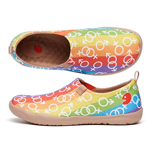 Image of UIN Women's Artistic Slip-On Shoes Vibrant Floral Casual Loafers Lightweight Comfortable Travel Footwear