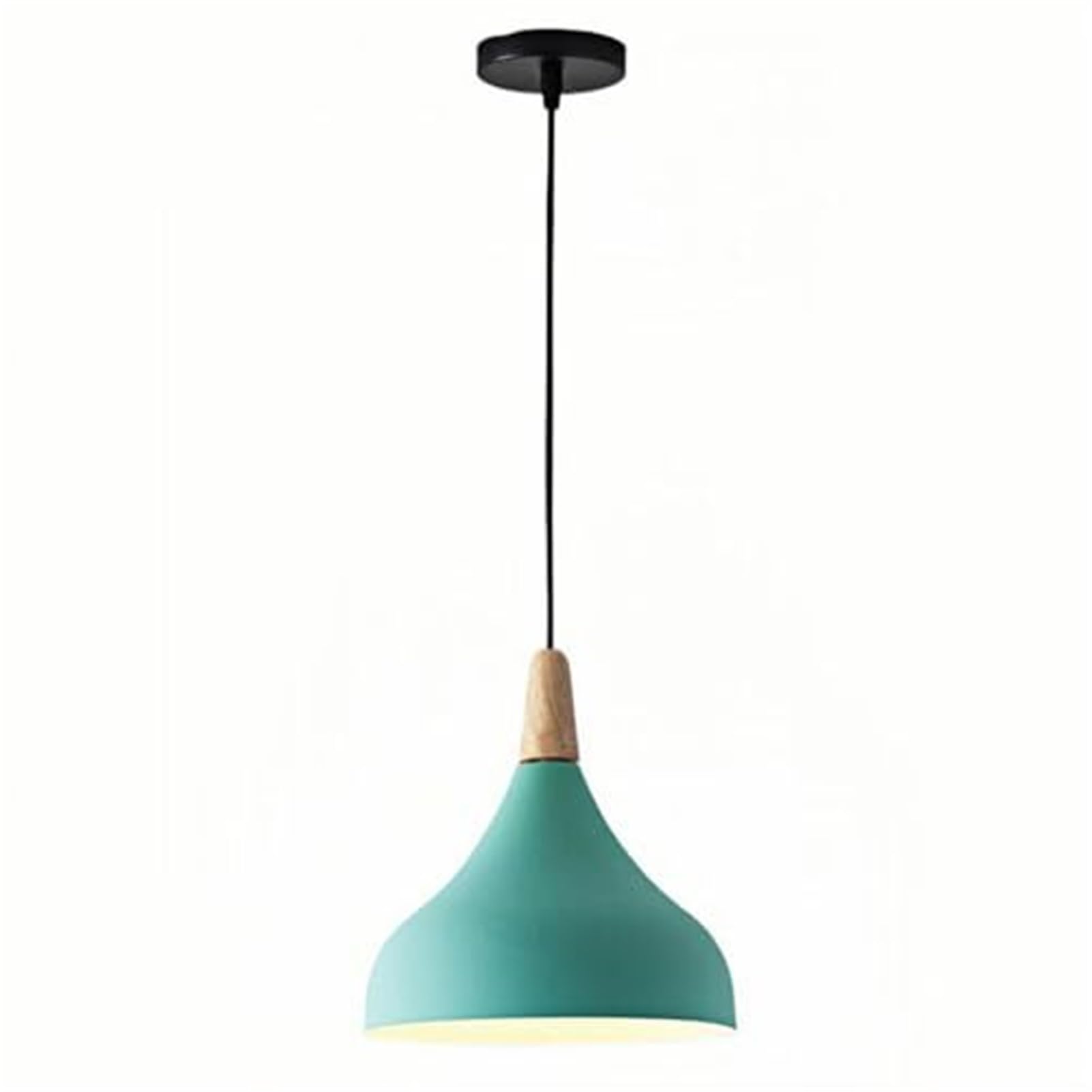 KBUUKYYXouy Nordic One Head Macaron E26 Pendant Lamp Chandelier Hanging Lighting Ceiling Fixture for Kitchen Dining Room Living Art(Green)