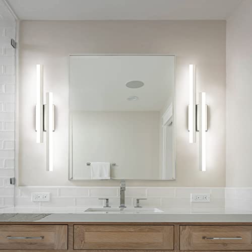 PRESDE 24 Inch LED Vanity Light Brushed Nickel Bathroom Light Fixtures Over Mirror Modern Bath Lighting Bar 5CCT by PRESDE - Image 7
