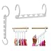 Wonder Hanger – Pack of 8 in White, Magical Cascading Hangers, Space Saving Solution for Your Closet