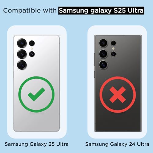 Image of Amazon Basics Back Cover for Samsung Galaxy S25 Ultra 5G Mag-Safe Shockproof PC + TPU Protective Case Magnetic Support Bumper Case (Transparent Mag-Safe)
