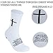 Cross Grip Soccer Socks - Anti-Slip Grips Sports Sock with Cross for Religious Men and Women Breathable Thickened Sole Available for US 6-13