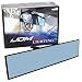 iJDMTOY Universal Fit JDM 300mm 12-Inch Wide Anti-Glare Blue Tint Flat Clip On Rear View Mirror Compatible with Car SUV Van Truck, etc