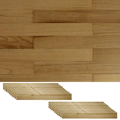 住まいスタイル SOLIDECO 壁に貼れる天然木パネル 20枚組 (約3m2) ナチュラルシリーズ (-桐-ナチュラル)SLDC-20P-001KRI(SST) 壁面 壁紙 ウッド 木 シール DIY