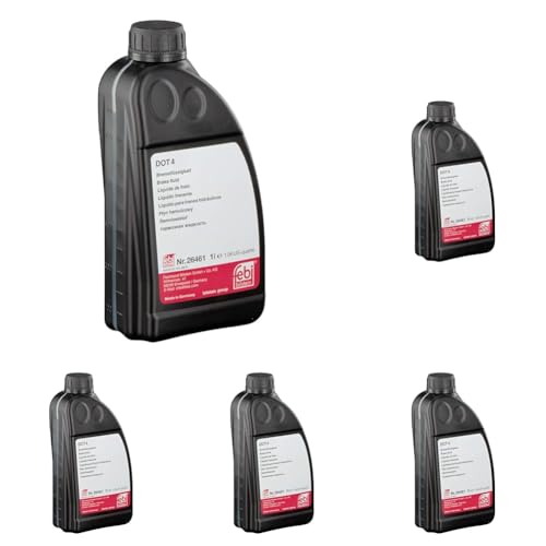 febi bilstein 26461 Brake Fluid DOT4, pack of one,1 Litre (Pack of 5)