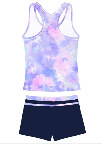 Image of Little Girls' Summer Swimwear Two Piece Boyshort Tankini Kids Swimsuit