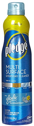 Image of Pledge pH-Balanced Multisurface Spray, Gently Clean 101 Surfaces, Remove Dust and Messes, No Residue - Rainshower Scent, 9.7oz (Pack of 6)