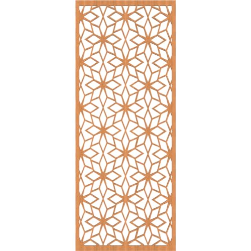 Image of 17 3 /8 inchW x 44 3 /8 inchH x 3 /8 inchT Lake Decorative Fretwork Wood Wall Panels, Cherry