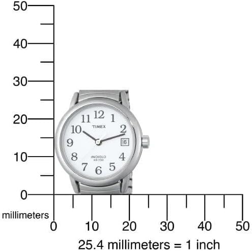 Miniatura 4 de Timex Reloj de Easy Reader Fecha banda de expansión para mujer, Casual, PlateadoBlanco