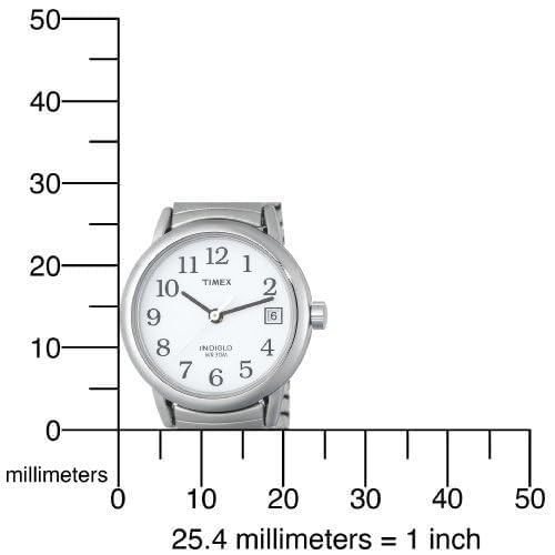 Timex Women's Easy Reader 25mm Watch – Silver-Tone Case White Dial with Tapered Expansion Band by Timex - Image 3
