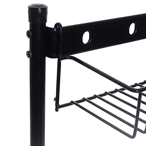 Rack Prateleira Organizadora para Pia de Cozinha Suspensa, Cor Preto, Metaltru
