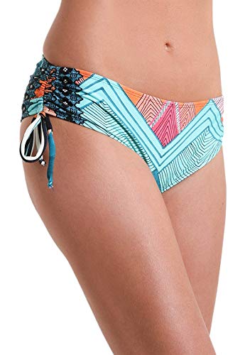 Calcinha Biquíni Avulso Amarração Lateral Tulum - Estampa Azul Tulum - P