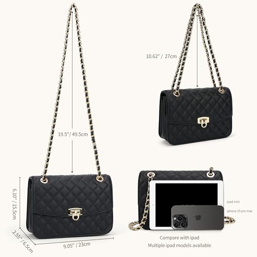 Quilted Crossbody Bags For Women, Shoulder Bag Leather Purses For Women With Chain Strap Trendy3