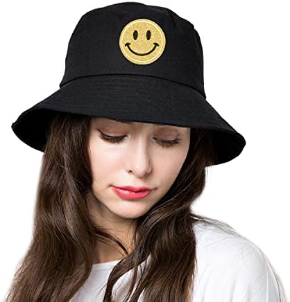 Bucket Hat,Unisex 100% Cotton Summer Travel Beach Sun Cap