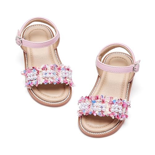 Image of GINFIVE Toddler Girls Sandals Little Girls Kids Summer Shoes Toddler Sandals