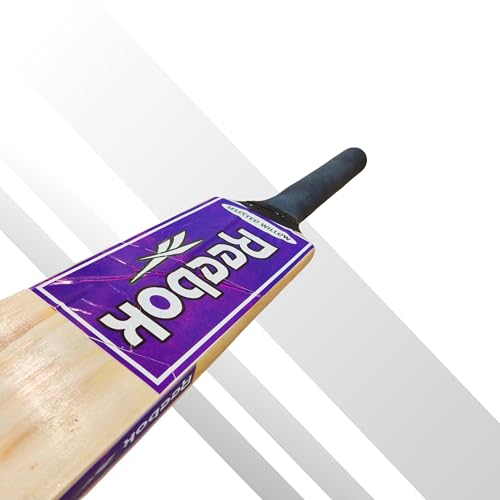 Image of Popular Willow Cricket Bat, Size 3, Natural Wood with Purple and Beige, Selected Willow, Tennis Ball Included, for 8 Years Age Group (Pack of 1)