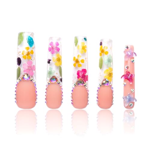 LOVFUL Press on Nails Flora | Handmade with Full Covered
