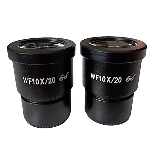顕微鏡キット 2 個実体顕微鏡接眼レンズ 10X レチクル広視野 30 ミリメートルマウント接眼レンズ光学ガラス双眼三眼 Microscopio 顕微鏡レンズアダプター(10X 20MM)