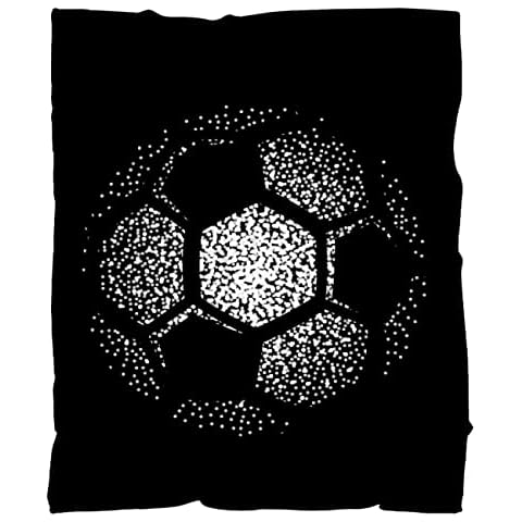 Soccer Blanket Throws Soccer Gifts for Boys Girls, Black Spotrs Decor Game Plush Black Soft Lightweight Flannel Fleece Balls Blankets Football Sheet Bedding for Bed Couch Chair 60x50In Teens Cover