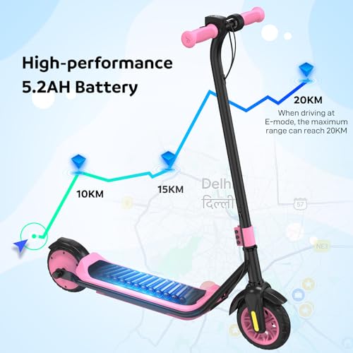 EVERCROSS E6 Electric Scooter for Kids, 7" Lightweight E-Scooter for Ages 6-12, Electric Scooter with A Range of Up to 20 km and 7-Color Lights, 3 Speed Modes (8, 12, 16 km/h) - Image 3