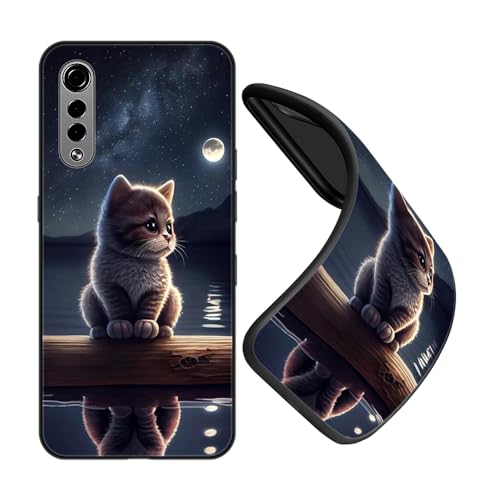 JEZSTHAI Schutzhülle Kompatibel mit Handy LG Velvet 5G Hülle Silikon Aesthetic Muster Design Handyhülle,Ultra Dünn Weiche Fallschutz Stoßfeste Anti-Kratzt Rückseite Bumper Case,B05