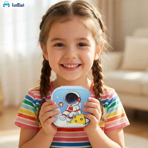 Image of FunBlast Space Coin Pouch for Kids - Cute Cartoon Design Mini Purse, Multipurpose Coins Pouch, Small Zipper Wallet for Kids & Girls, Kawaii Coin Bag (Multicolor)