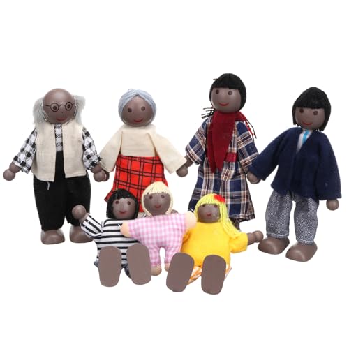Lifreer Dolls House People, Wooden Dolls House Furniture, Little People House Decor Accessories