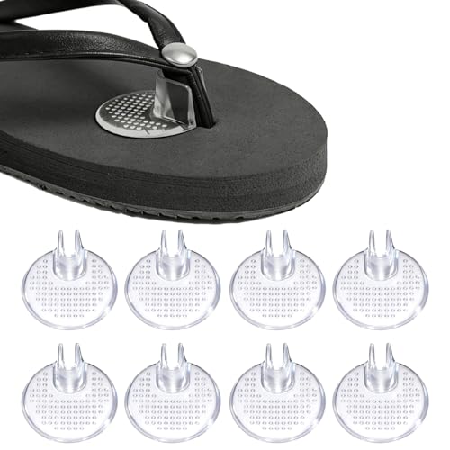 XMSTOY Silicone Thong Sandal Toe Protectors Flip Flop Gel Toe Guards Cushion Pain Prevention and Non-Slip Cushions Between Toe for Sandals Clear - 4 Pairs
