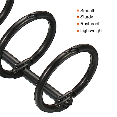 PATIKIL 0.79" Dia 3-Rings Book Rings, 4 Pack Metal Binder Rings Loose Leaf Ring Detachable for Office Desk Calendar Photo Album Black - Image 4