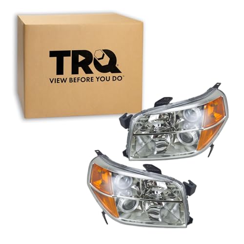 Image of TRQ Headlight Assembly Set HO2518110 HO2519110 Compatible with 2006-2008 Honda Pilot