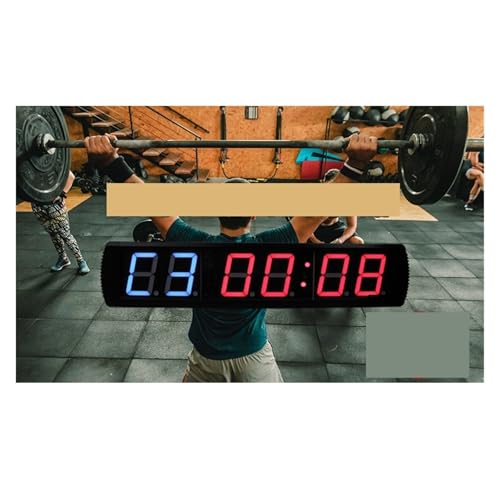 Cronómetro digital de intervalo para gimnasio con LED y control remoto miniatura 5