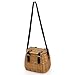 Peohud Wicker Picnic Basket, Empty Gift Basket with Linen, Willow Picnic Hamper with Lid and Shoulder Strap for Camping, Gardening, Foraging, Easter Egg Gathering