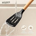Silicone Cooking Utensil Set,12 PCS Cooking Cookware Kitchen Utensils Set for Cooking, Nonstick 446°F Heat-Resistant Cookware Kitchen Tools of Spoon,Brush,Whisk,Spatula,Turner Tongs (Black) - Image 5