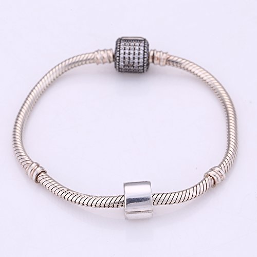 SOUKISS Authentic Sterling Silver Charm Clip Lock Stopper Bead Fit Bracelets,Xmas Mothers Gifts for her3