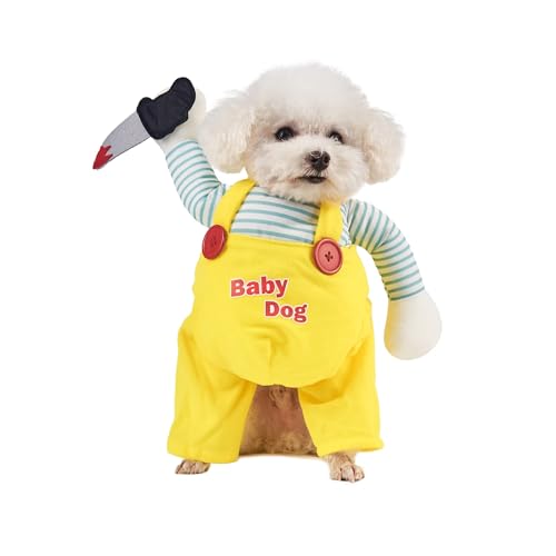 NACOCO Dog Halloween Costume Pet Knife Doll Cat Halloween Outfits Funny Party Cos-Playing Party for Small and Medium Dogs(S) - image 2