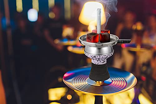 DFESKAH Shisha Kopf Set, Steinkopf mit Kaminaufsatz Sieb Kopfdichtung Mundstück, Universal Wasserpfeife Kopf Set für… – Bild 7