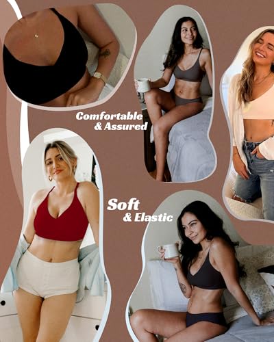 Image of HORISUN Comfortable Seamless Full Coverage Bra for Women Wireless Bras with Soft Support Regular and Plus Size