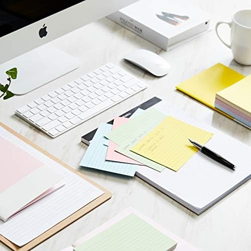 Amazon Basics A6 Ruled Index Cards - Assorted Colours (Pack of 200) - View 7