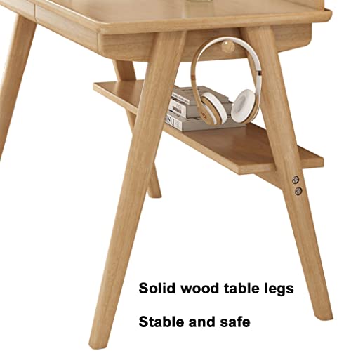 Bureau d'ordinateur en bois massif table d'étude élégante avec chaise - 4