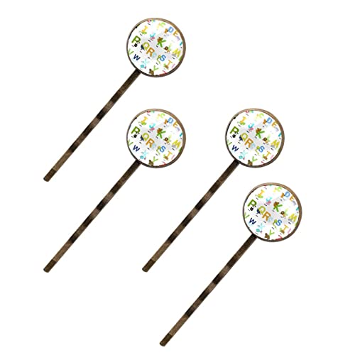 Épingles à cheveux alphabet A-Z pour femme en lot de 4 barrettes