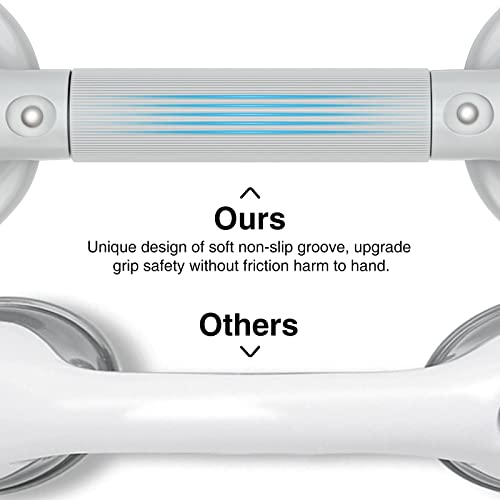 Dailylife Suction Cup Grab Bar For Bathroom, Tool Free Shower Handle, Portable Grab Handle For Bathtub, Safety Rail For Handicap Elderly Senior, Quick (Dis)Assemble, Heavy Duty (253 Lb), 17 Inch White #TOP1