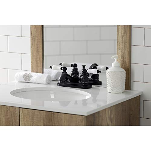 Kingston Brass KB600PL Restoration 4-Inch Centerset Bathroom Faucet, Matte Black by Kingston Brass - Image 5