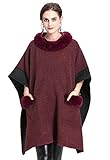 ❤Este elegante suéter poncho luce una adorable textura cálida y suave. Elegante y sofisticada, esta ropa de abrigo única agrega más estilo y pulido a tu look.