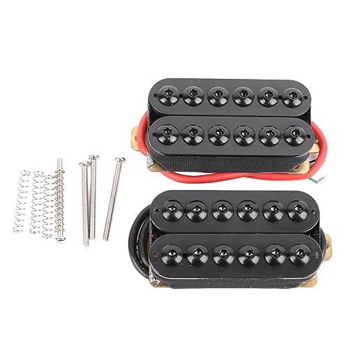 Durably Double Coil Pickup for Electric Guitars, Rich Timbre, Balanced waft Output, Wide Application, Fidelity Sound, Black Meta