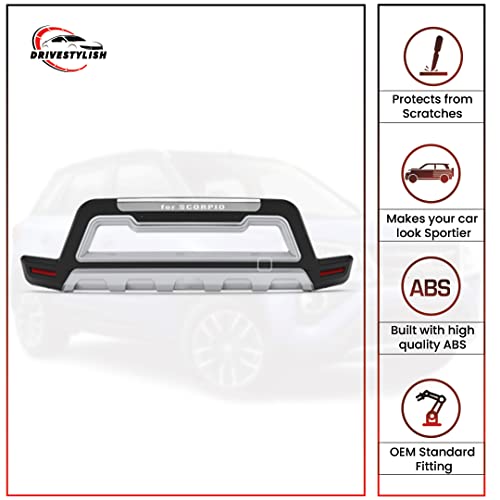 Image of Acrylonitrile Butadiene Styrene (ABS) Front Bumper Protector Guard for Mahindra Scorpio