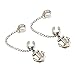 Leaf Tassel Ear Crawler Earring Climber Multi Layered Studs Cuffs Ear Wrap Pin Vine Charm Clip On Jewelry Anchor Silver Plated