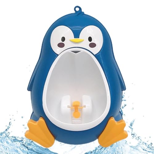 Orinal de pie en de pingüino - Herramienta de aprendizaje de limpieza para niños, marco para orinar fácil de instalar | Bonita maceta de pared para baño de jardín de infantes, rutina de