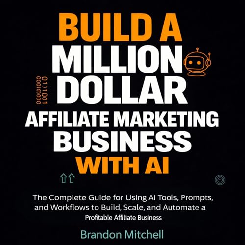 Diseño de la portada del título Build a Million Dollar Affiliate Marketing Business with AI