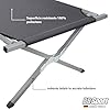 BB Sport Brandina Campeggio Letto Pieghevole 190 x 64 x 41 cm Stabile 180 kg Militare Viaggio Portatile Resistente Tubolare Acciaio 600D Tessuto Oxford Borsa da Trasporto Letto, Colore:grigio